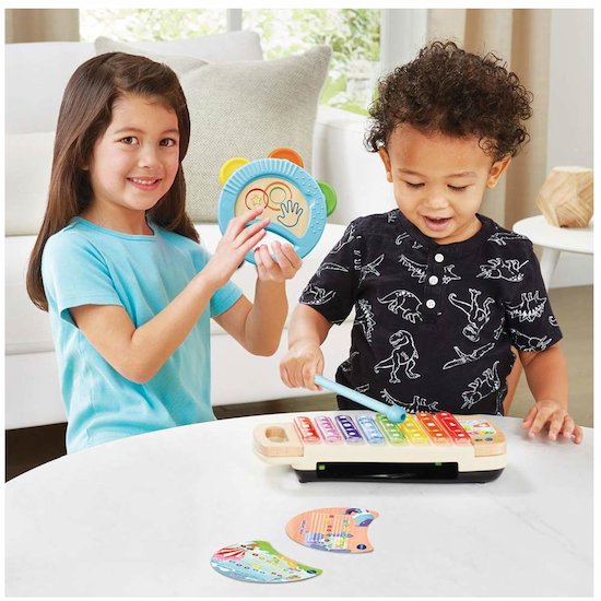 Vtech Baby Xylo-tambourin lumi magique en bois FSC   Vtech Baby Xylo-tambourin lumi magique en bois FSC