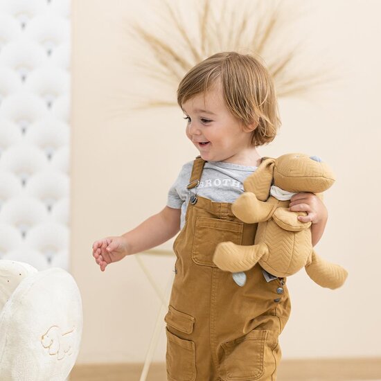 Nattou Charlie peluche chien jacquard  Caramel 30 cm Nattou Charlie peluche chien jacquard  Caramel 30 cm