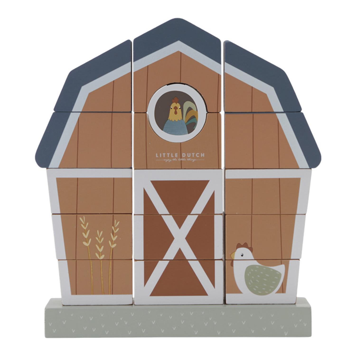 LITTLE DUTCH - Ferme à empiler en bois  MULTICOLORE Little Dutch