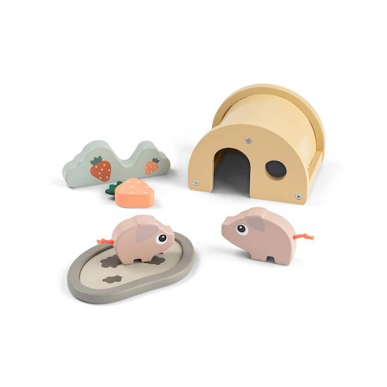 Done by Deer Ensemble de jeu Tiny farm Pigee Multicolore 