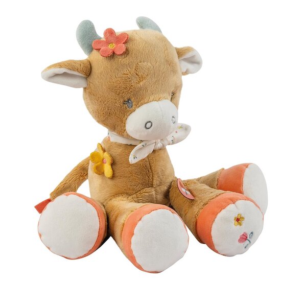 Nattou Peluche vache Mila, Zoé et Lana Beige 