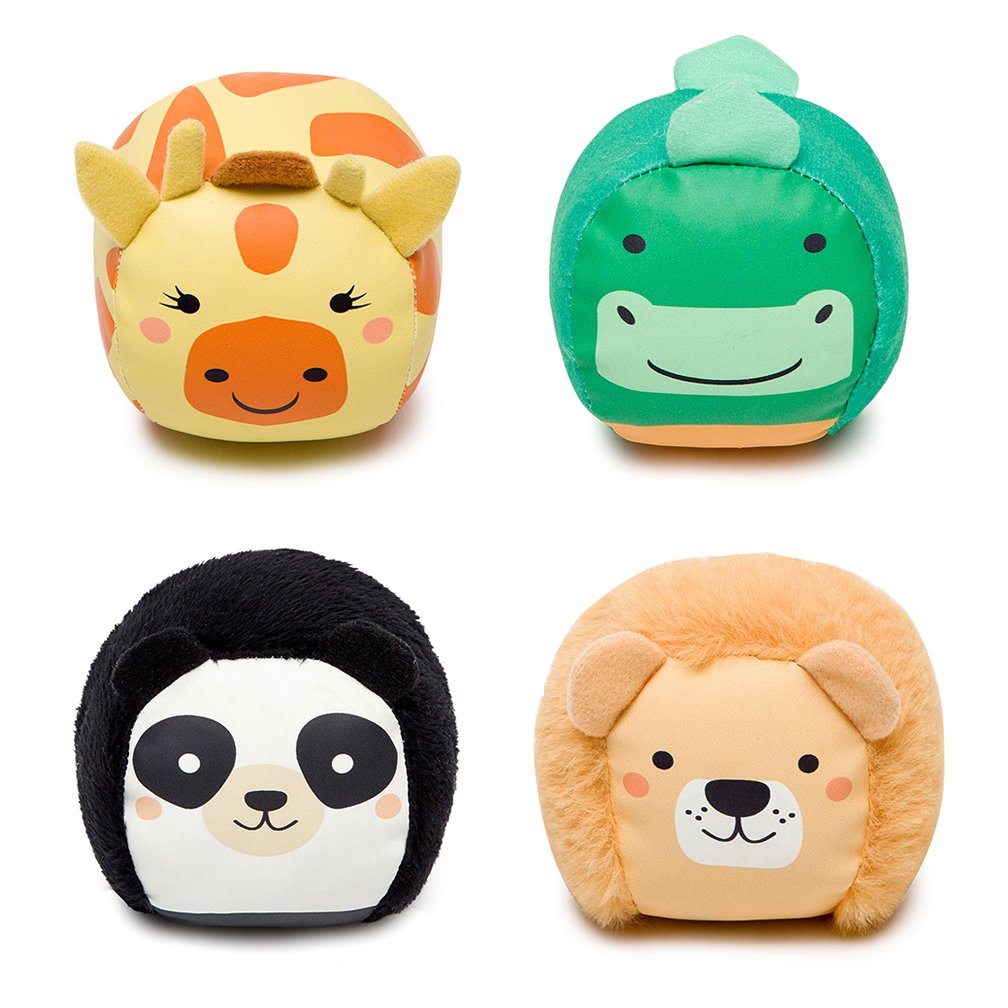 4 balles doudous Les Dooballs MULTICOLORE Little big friends