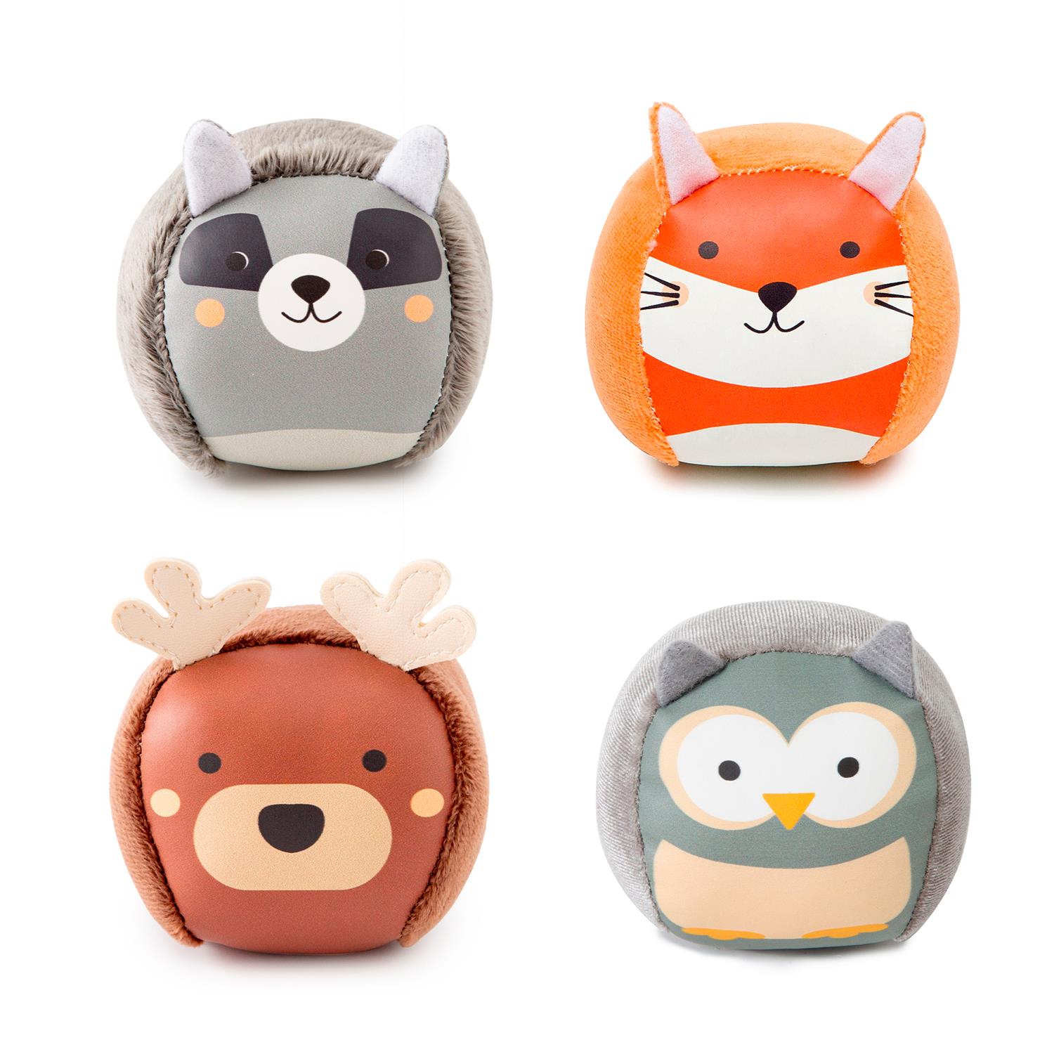 LITTLE BIG FRIENDS - 4 balles doudous les Dooballs MULTICOLORE Little big friends