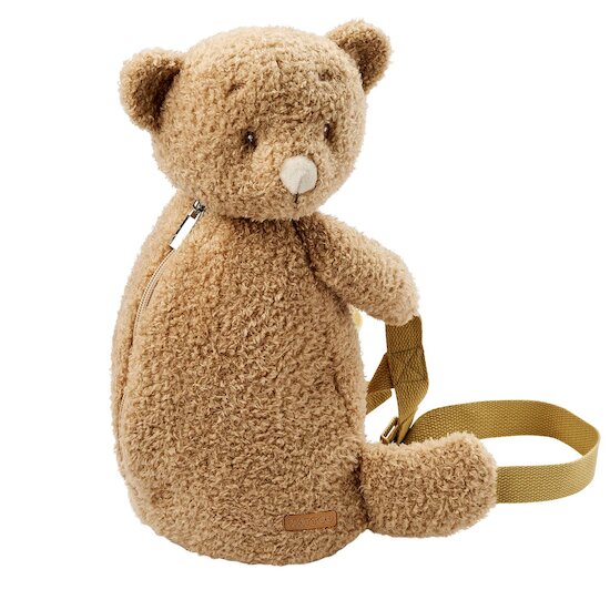 Nattou Sac à dos Peluche Ours Teddy Caramel  Nattou Sac à dos Peluche Ours Teddy Caramel