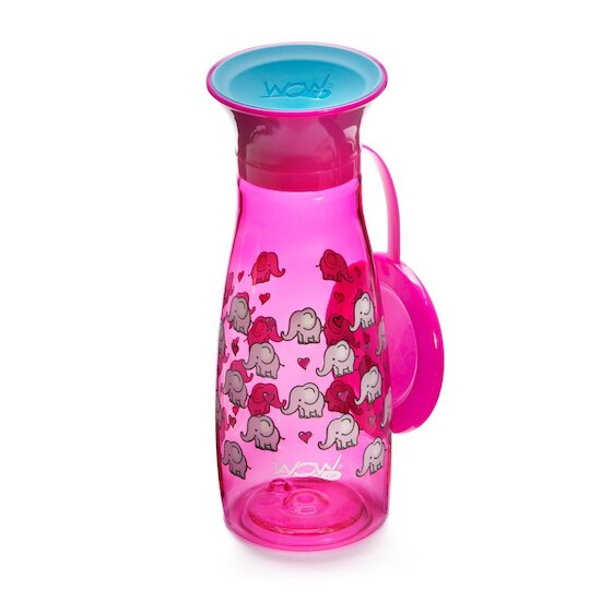 Wowcup Gourde  360 ° enfant avec couvercle Elephants  350 ml Wowcup Gourde  360 ° enfant avec couvercle Elephants  350 ml