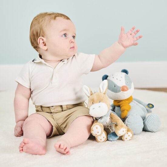 Nattou Mini Peluche musicale âne Leo Felix et Leo Brun  Nattou Mini Peluche musicale âne Leo Felix et Leo Brun