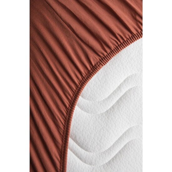 Kadolis Drap housse en coton bio pour lit bébé Terracotta  Kadolis Drap housse en coton bio pour lit bébé Terracotta