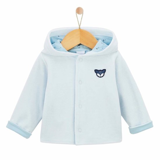 P’tit bisou Veste Petit Cocon Bleu Air Naissance