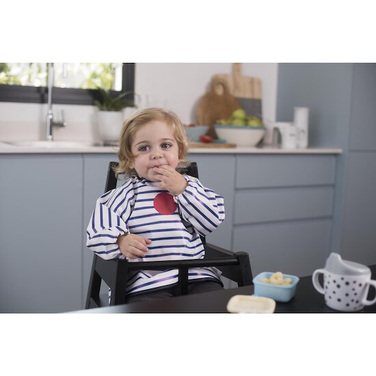 BabyToLove Bavoir avec manches Blue Stripes  BabyToLove Bavoir avec manches Blue Stripes