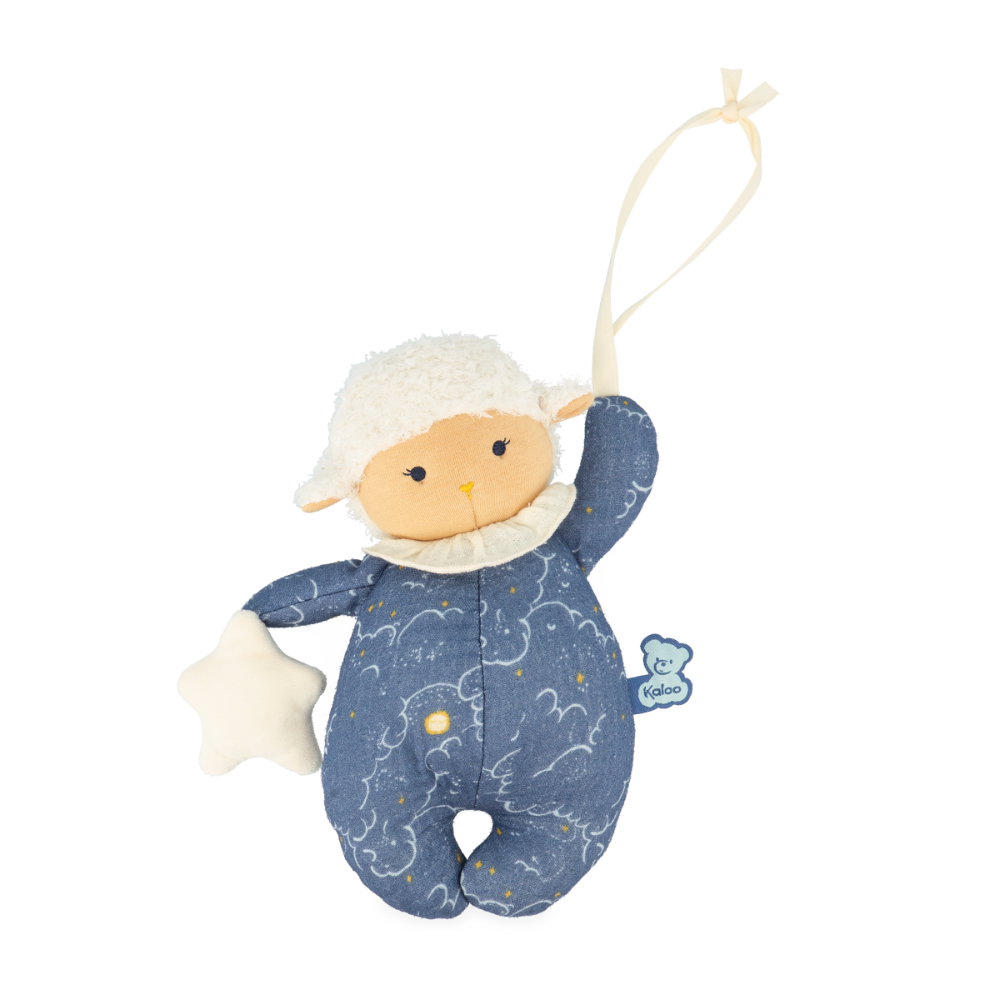 Kaloo - Ma peluche nomade mouton éveille musical BLEU Kaloo