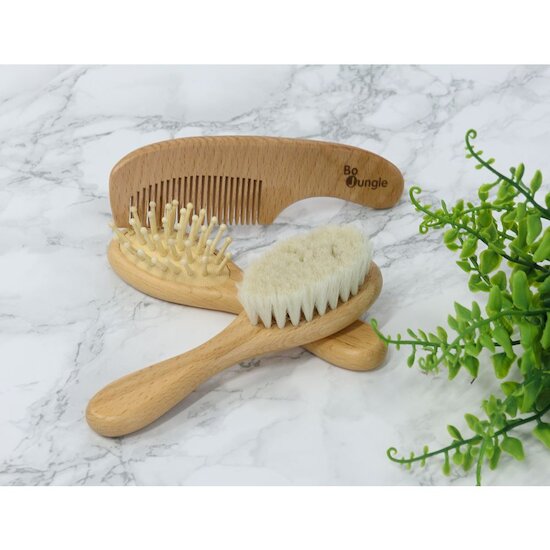 Bo Jungle Brosses de soins pour bébés Bois naturel  Bo Jungle Brosses de soins pour bébés Bois naturel