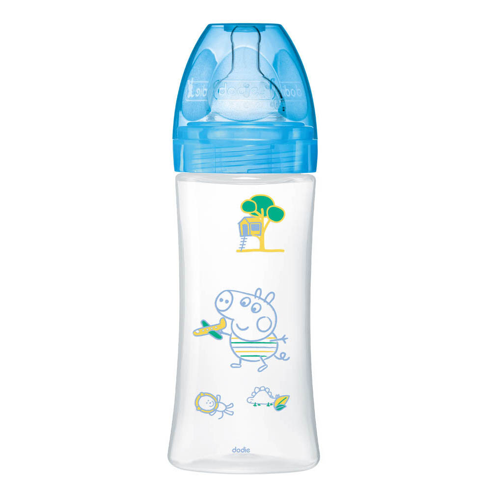 Biberon Initiation+ Anti-Colique GEORGES débit 3 BLEU Dodie