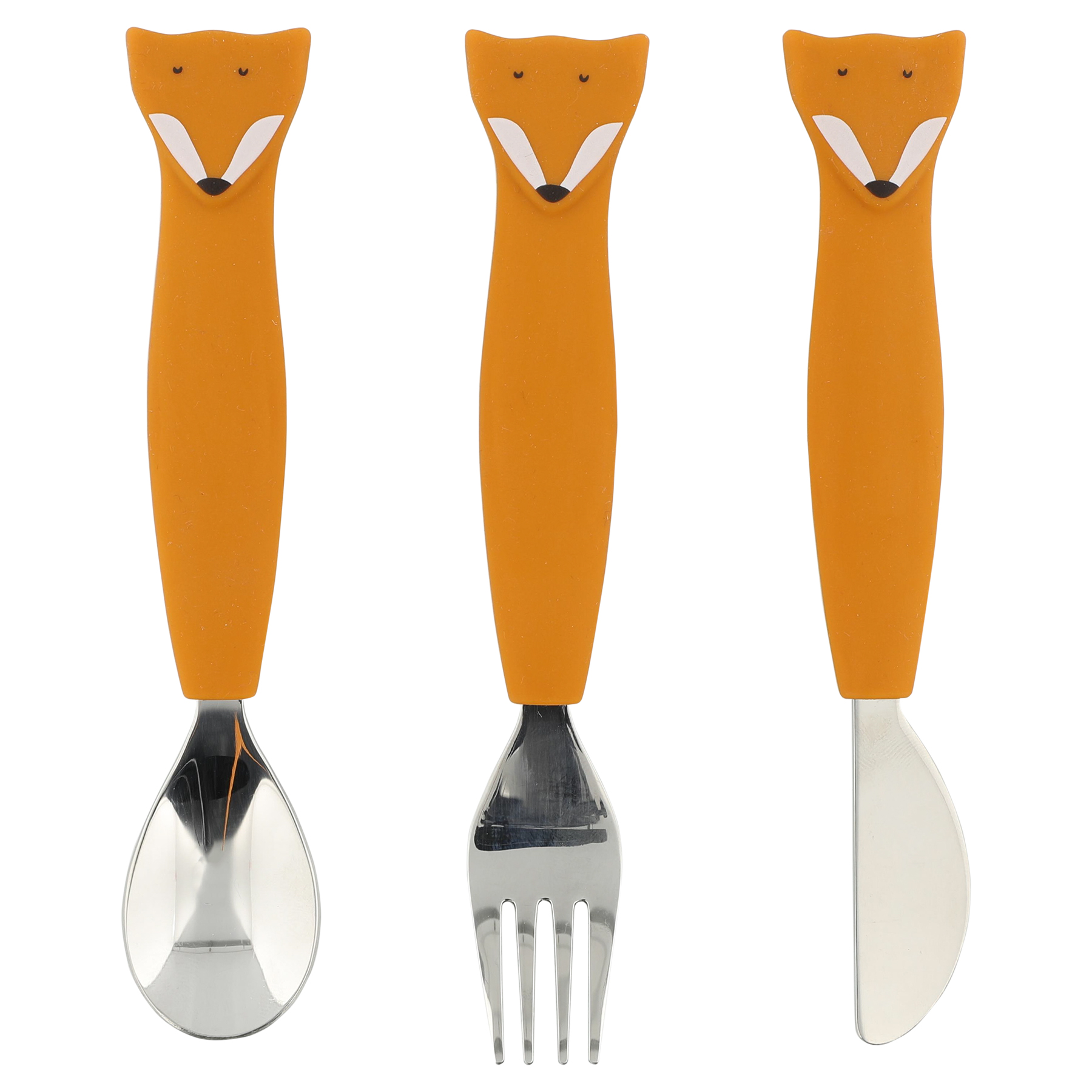 TRIXIE - Couverts 3 pièces en silicone ORANGE Trixie