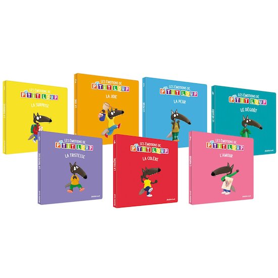 Auzou Livre Biblio P'tit Loup Mes 7 livres des émotions Multicolore  Auzou Livre Biblio P'tit Loup Mes 7 livres des émotions Multicolore