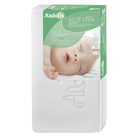 Kadolis Matelas bébé Aloé R à plat Blanc 