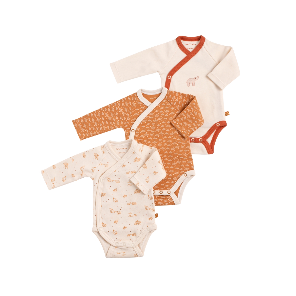Sauthon - Lot de 3 bodies  Orsino BEIGE Sauthon