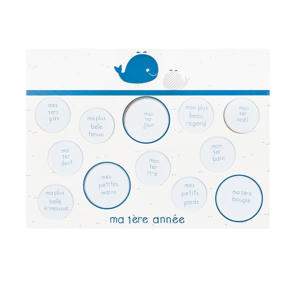 Sauthon Pêle-mêle photos Blue baleine Blanc - Gris Clair 