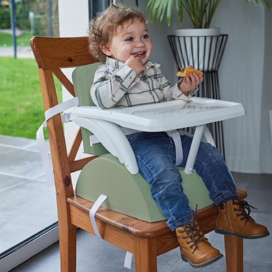 Thermobaby Réhausseur de chaise gusto 2 en 1 Vert sauge  Thermobaby Réhausseur de chaise gusto 2 en 1 Vert sauge