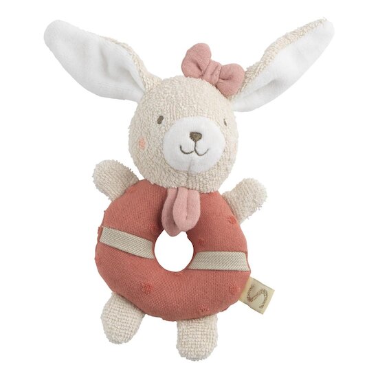 Sauthon Hochet Petit Coeur Beige Chiné/Rose Poudré 