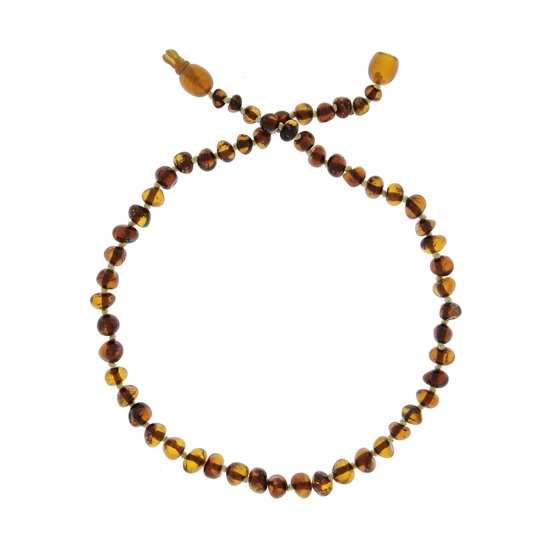 BalticWay Collier ambre Baltique - forme baroque Cognac 