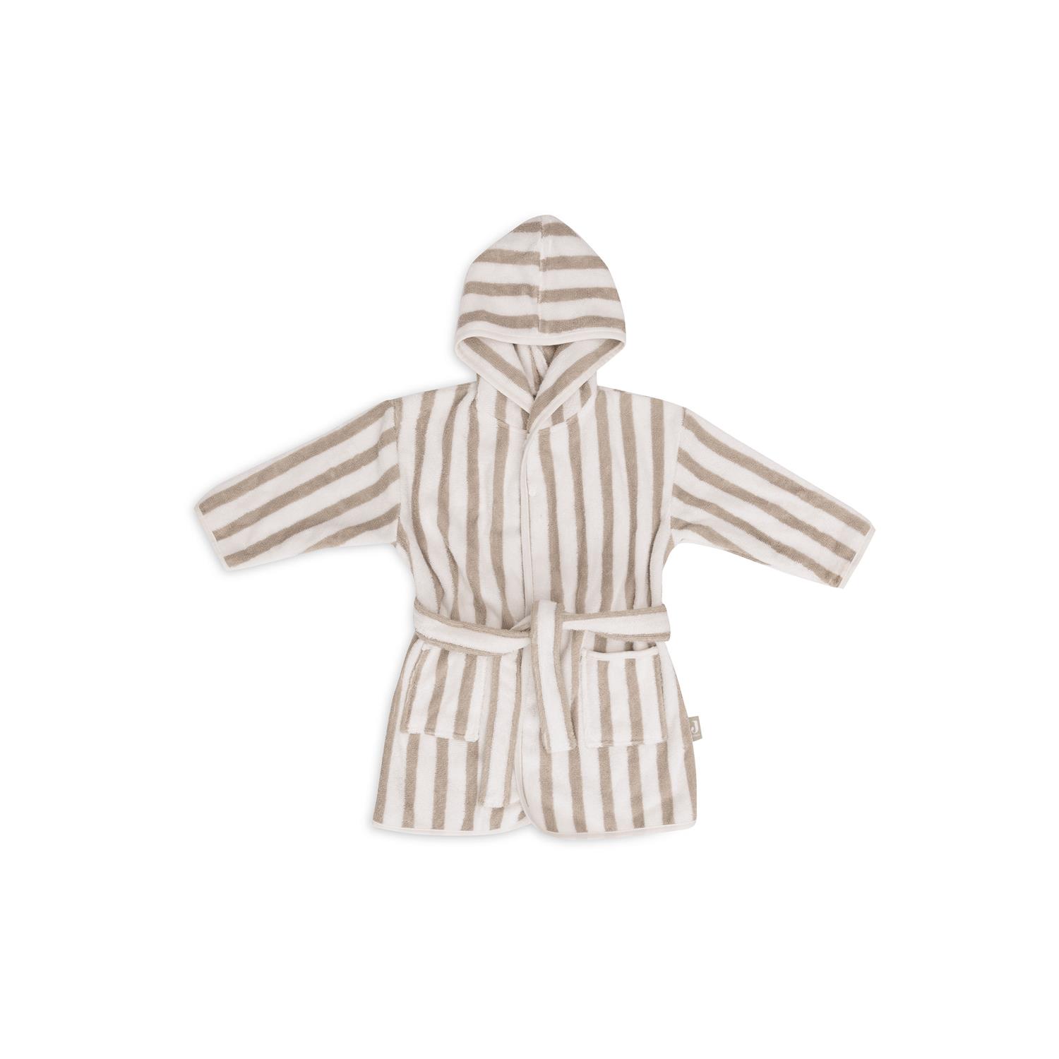 Jollein - Peignoir Stripe Éponge  Gots VERT Jollein