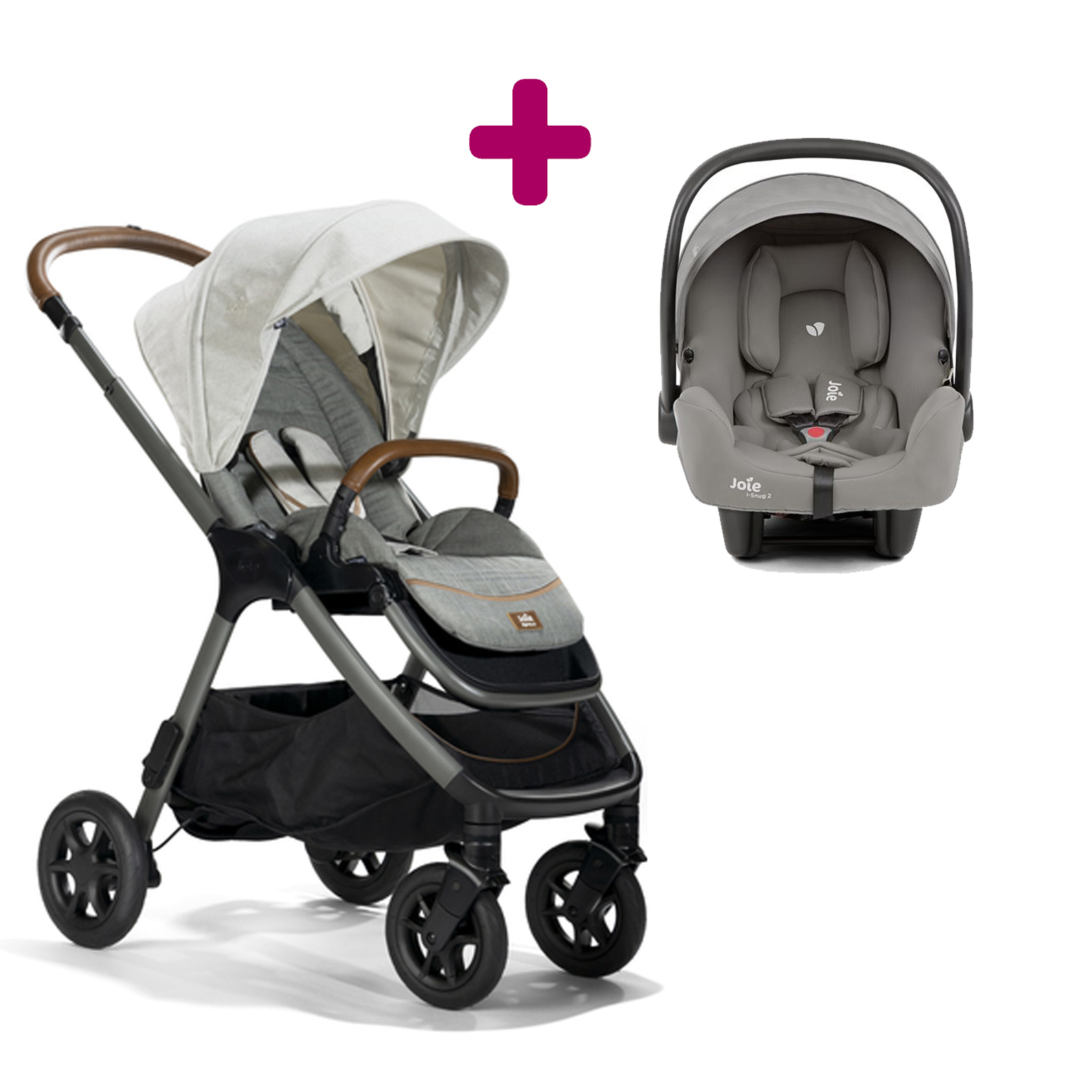 Poussette DUO LITETRAX S + I-snug 2 Shale JOIE, Vente en ligne de Poussette  Duo