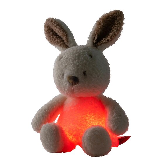 Nattou Veilleuse Mini Peluche Lapin Bouclette Teddy Ecru  Nattou Veilleuse Mini Peluche Lapin Bouclette Teddy Ecru
