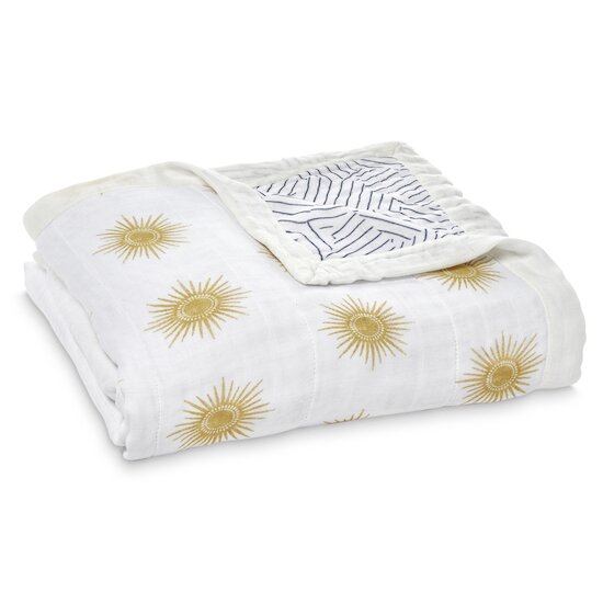Aden et Anais Couverture de rêve dream blanket silky soft golden sun 120x120 cm