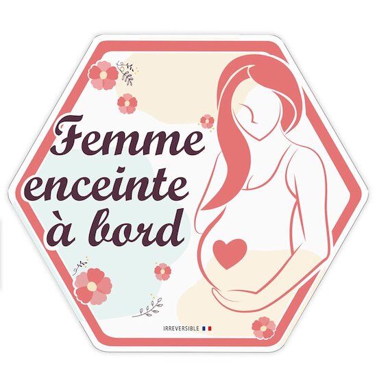 Irréversible Bijoux Adhésif « Femme enceinte à Bord  » Orange 