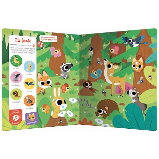 Auzou Livre Cherche et trouve tout-petits sonore Animaux Multicolore  Auzou Livre Cherche et trouve tout-petits sonore Animaux Multicolore