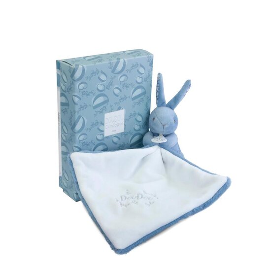 Doudou & Compagnie Lapin avec Doudou Bleu 10 cm