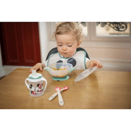 Tigex Bol Ventouse avec cuillère Mickey Minnie Transparent 6 mois+ Tigex Bol Ventouse avec cuillère Mickey Minnie Transparent 6 mois+