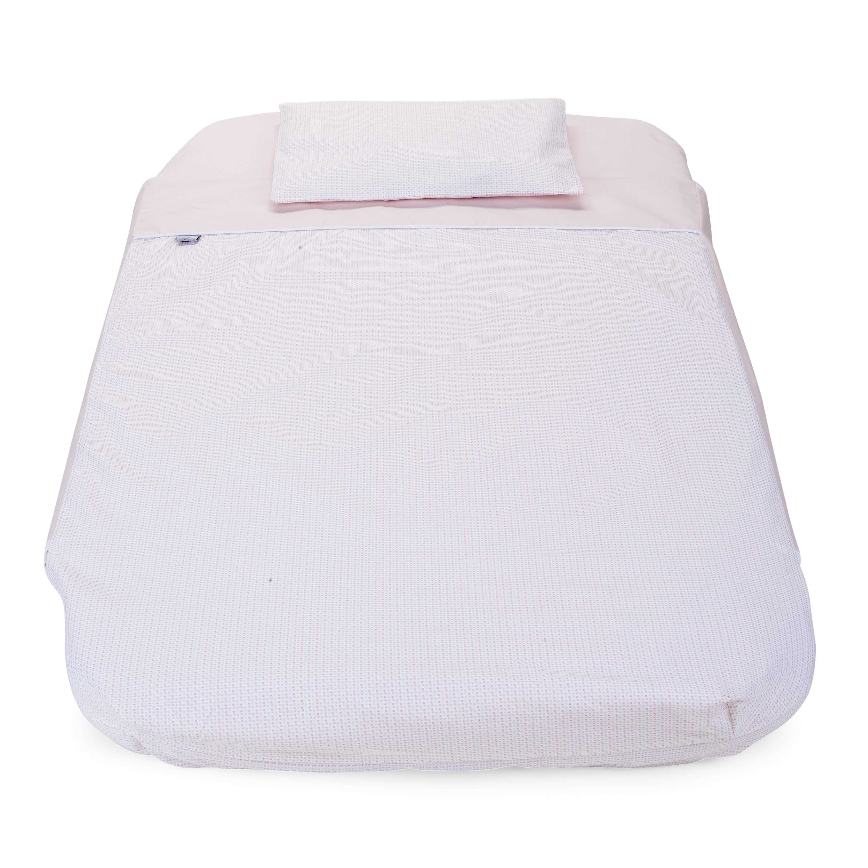 Set 3 pcs Chicco Next2Me Forever : Taie oreiller + Drap housse + Drap ROSE Chicco