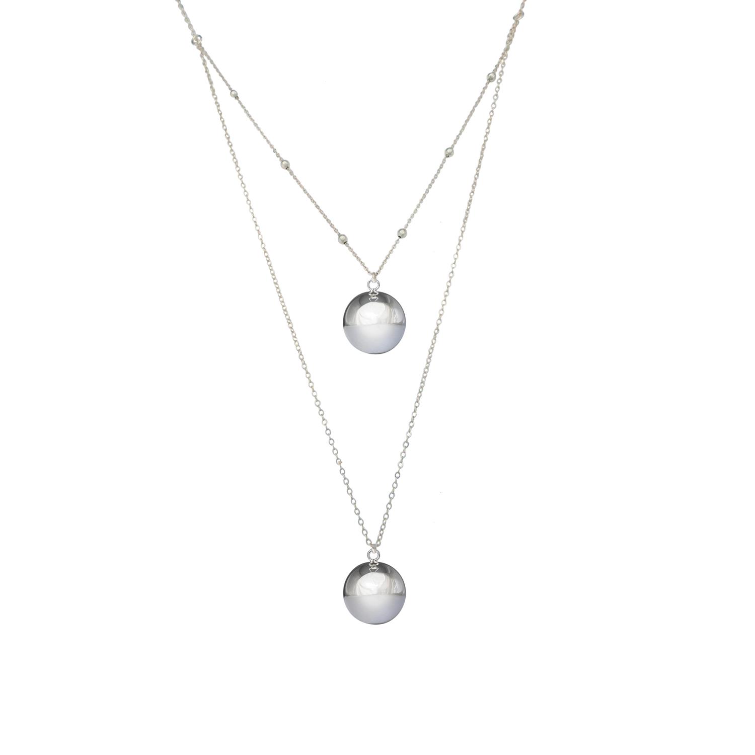 Irréversible Bijoux - Bola de grossesse lisse double chaine GRIS Irréversible Bijoux