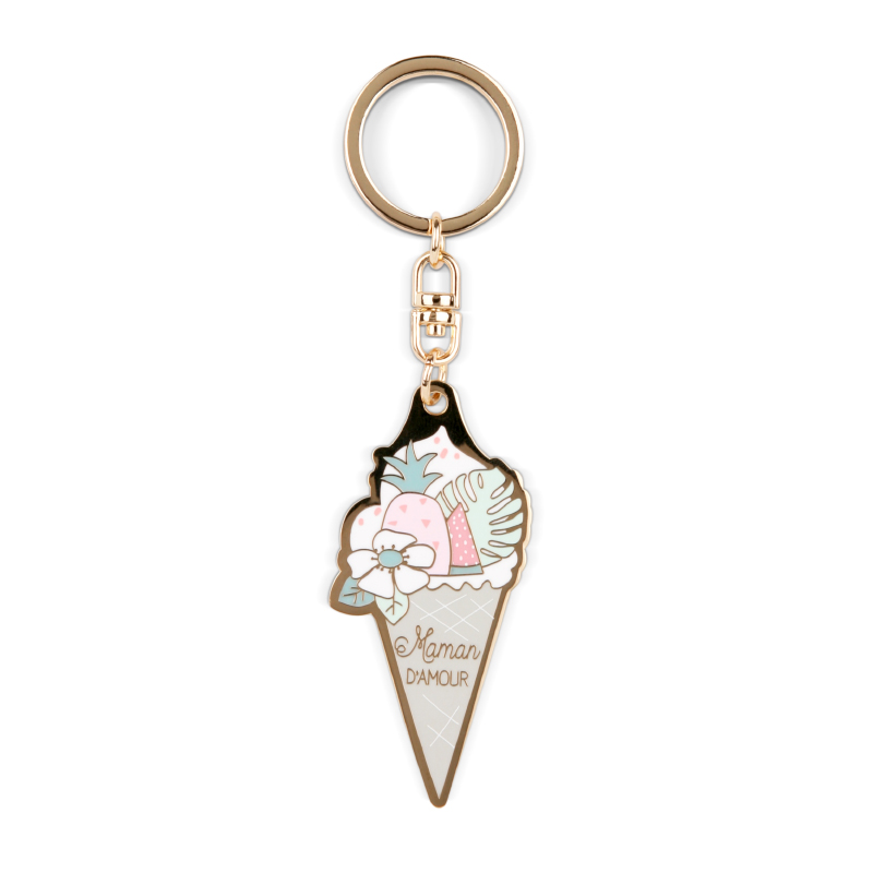 Porte clés Maman d'Amour ROSE Label'tour