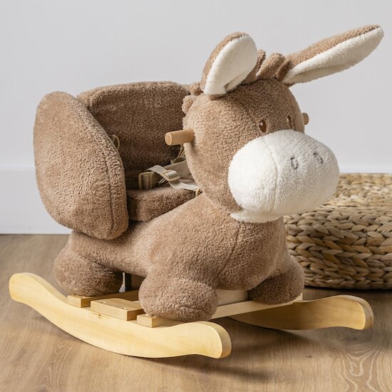 Nattou Bascule Âne Teddy Caramel  Nattou Bascule Âne Teddy Caramel