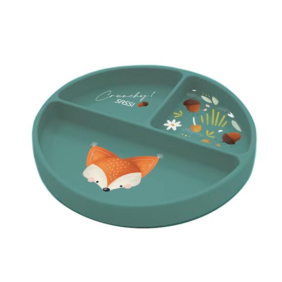 Sassi Junior Assiette silicone Crunchy The Fox 