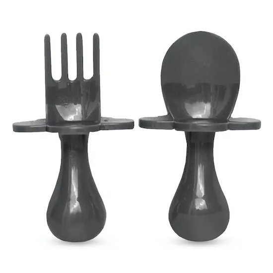 Grabease Couverts ergonomiques d'apprentissage Gris 7 mois+
