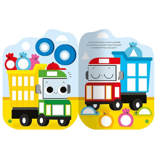 Auzou Livre L'aventure de petit camion-poubelle Multicolore 