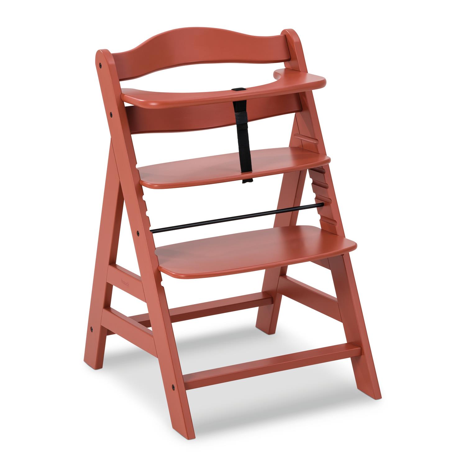 Chaise Haute En Bois Alpha+ ORANGE Hauck
