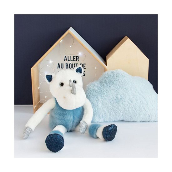 Histoire d'Ours Peluche Rhino rhinou les petits twist Bleu 25 cm Histoire d'Ours Peluche Rhino rhinou les petits twist Bleu 25 cm