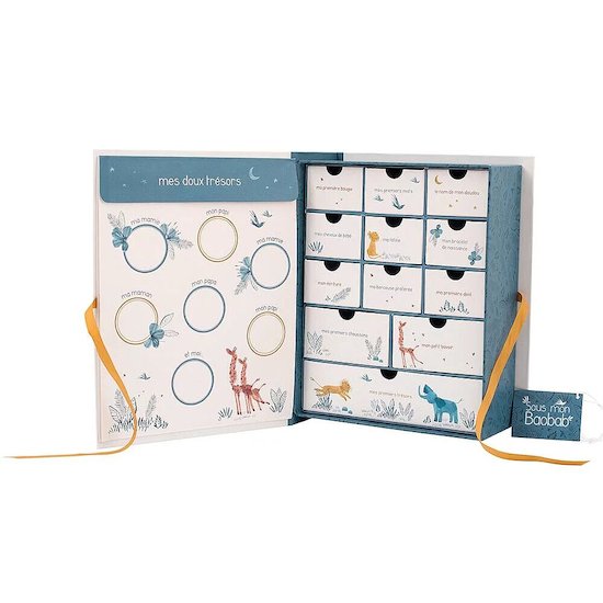 Moulin Roty Coffret naissance Sous mon baobab   Moulin Roty Coffret naissance Sous mon baobab