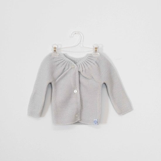 La Manufacture de layette Brassière de naissance avec boutons Gris 0-1 mois