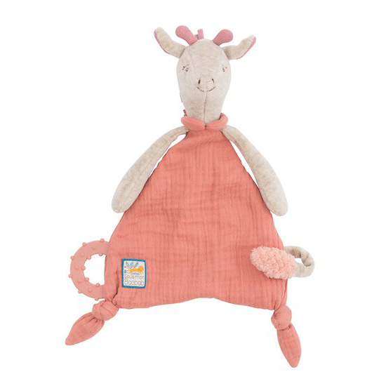 MOULIN ROTY - Doudou attache-tétine girafe Sous mon baobab MULTICOLORE Moulin Roty
