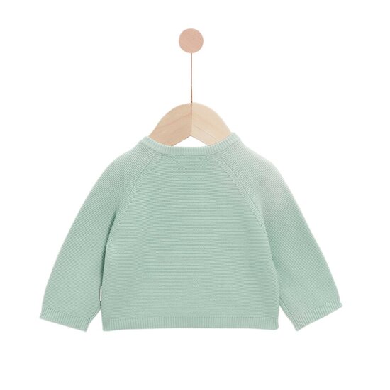 P’tit bisou Brassière Tricot Mon Trousseau Chaton Vert Sauge Pale  P’tit bisou Brassière Tricot Mon Trousseau Chaton Vert Sauge Pale