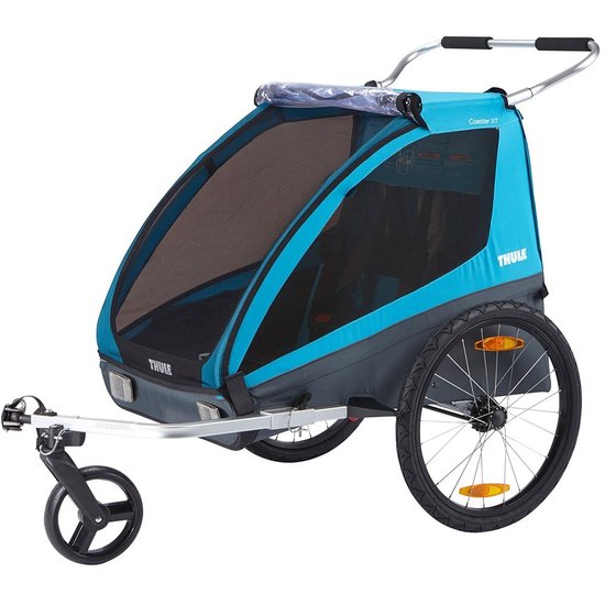 Thule Remorque à vélos 2places Coaster XT Bleu, Gris & Noir 