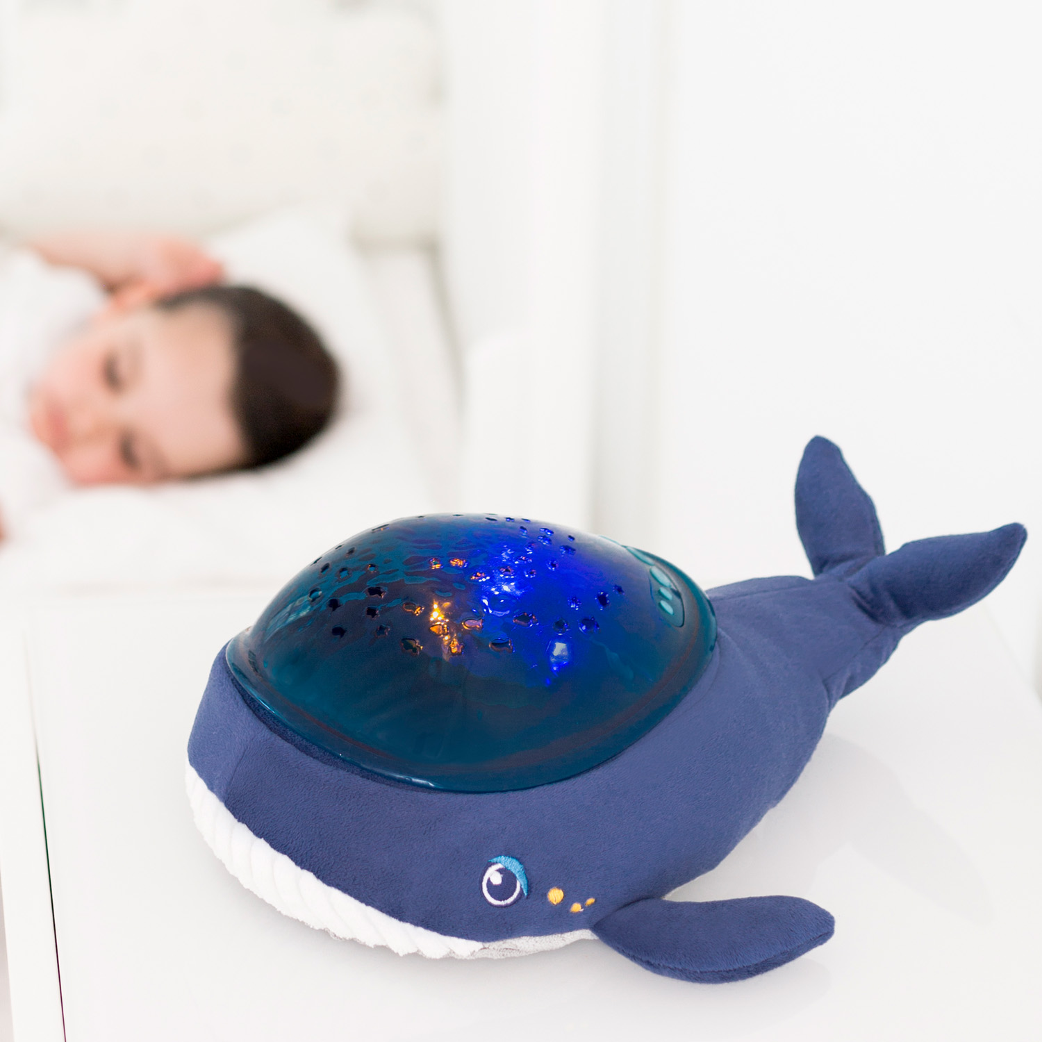 Veilleuse enfant baleine - bleu