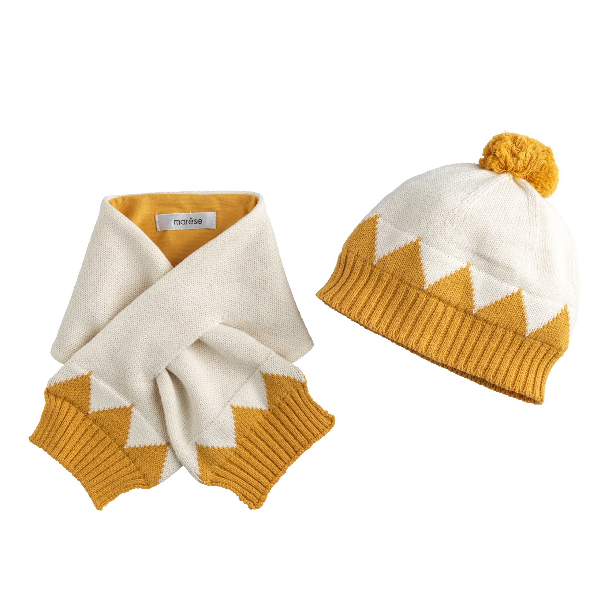 Marèse - Bonnet et écharpe Safran et Compagnie BEIGE Marèse