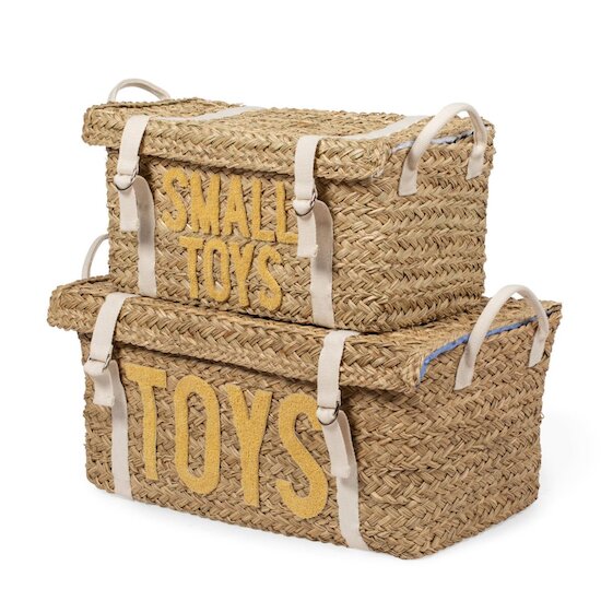 Childhome Set de 2 paniers en rotin Natural  Childhome Set de 2 paniers en rotin Natural