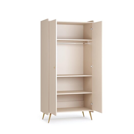 Vox Armoire à 2 portes Lunea Sable Beige Chêne 